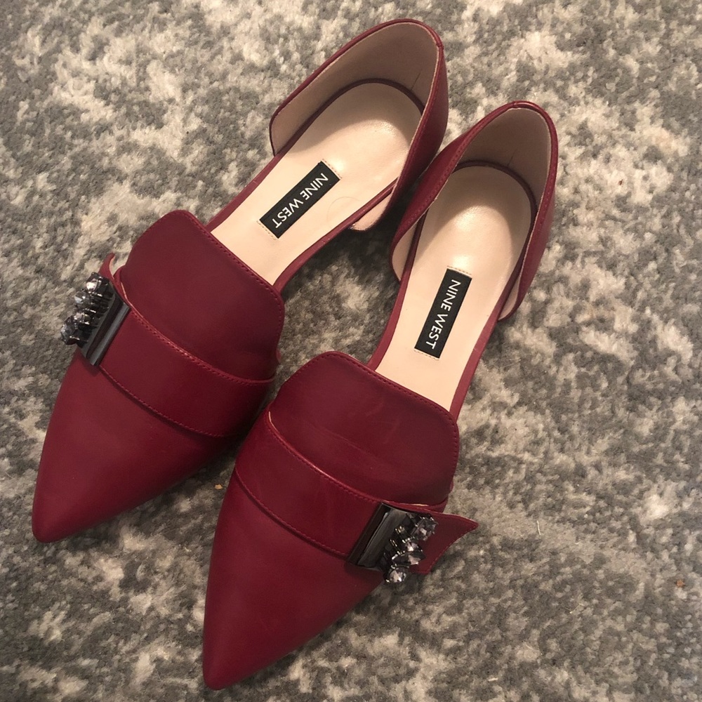 Nine West Leather D’Orsay Flats